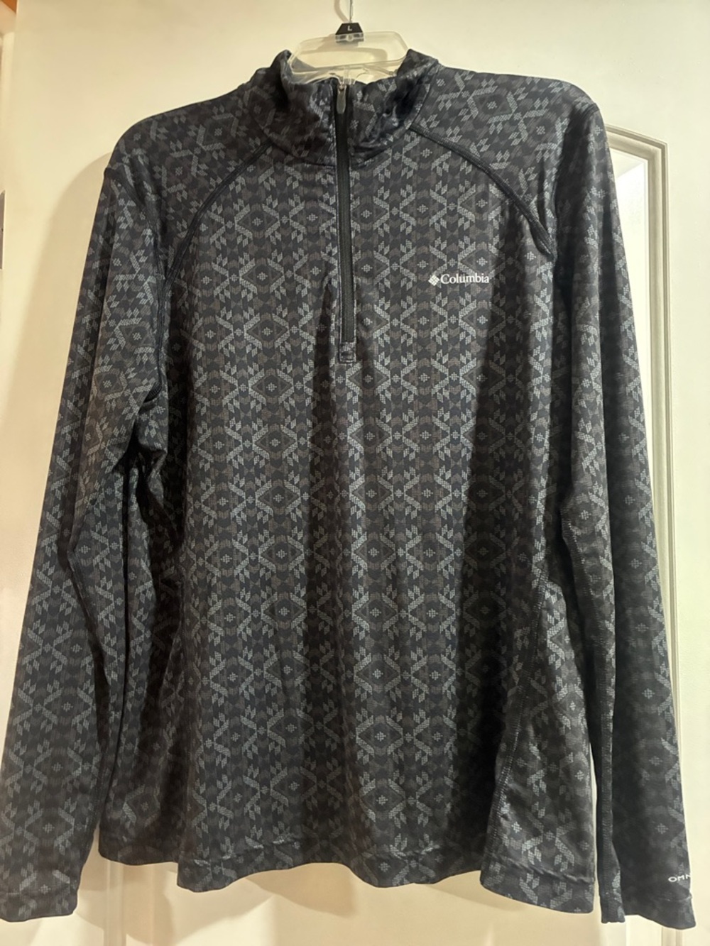 Columbia Women's Gray Patterned Half-Zip Pullover